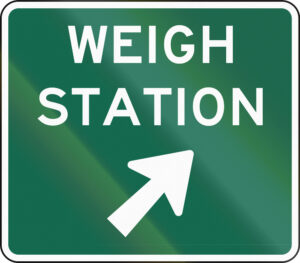 Weigh stations signs
